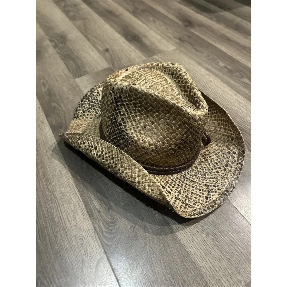 Dorfman Pacific Co western hat Brown Snake Skin Look